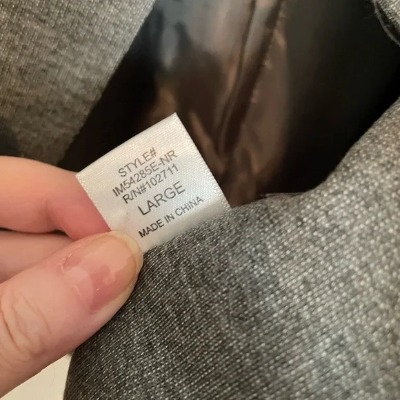 Gibson NWOT scrunch sleeve long blazer jacket size Large- grey. Single button - Picture 6 of 7